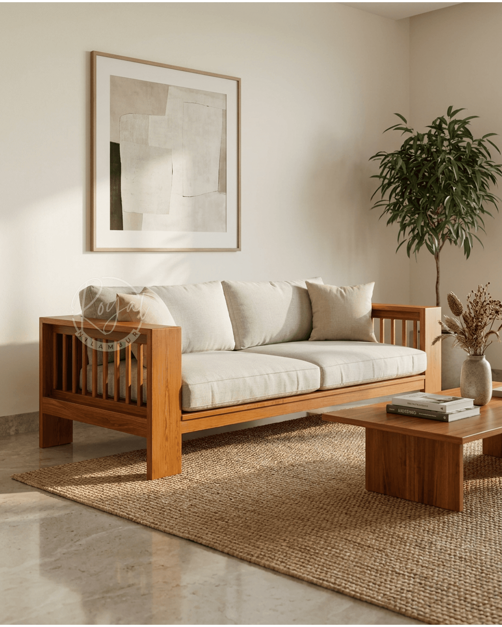 Royal Nilura Nilambur Teak Wood Sofa