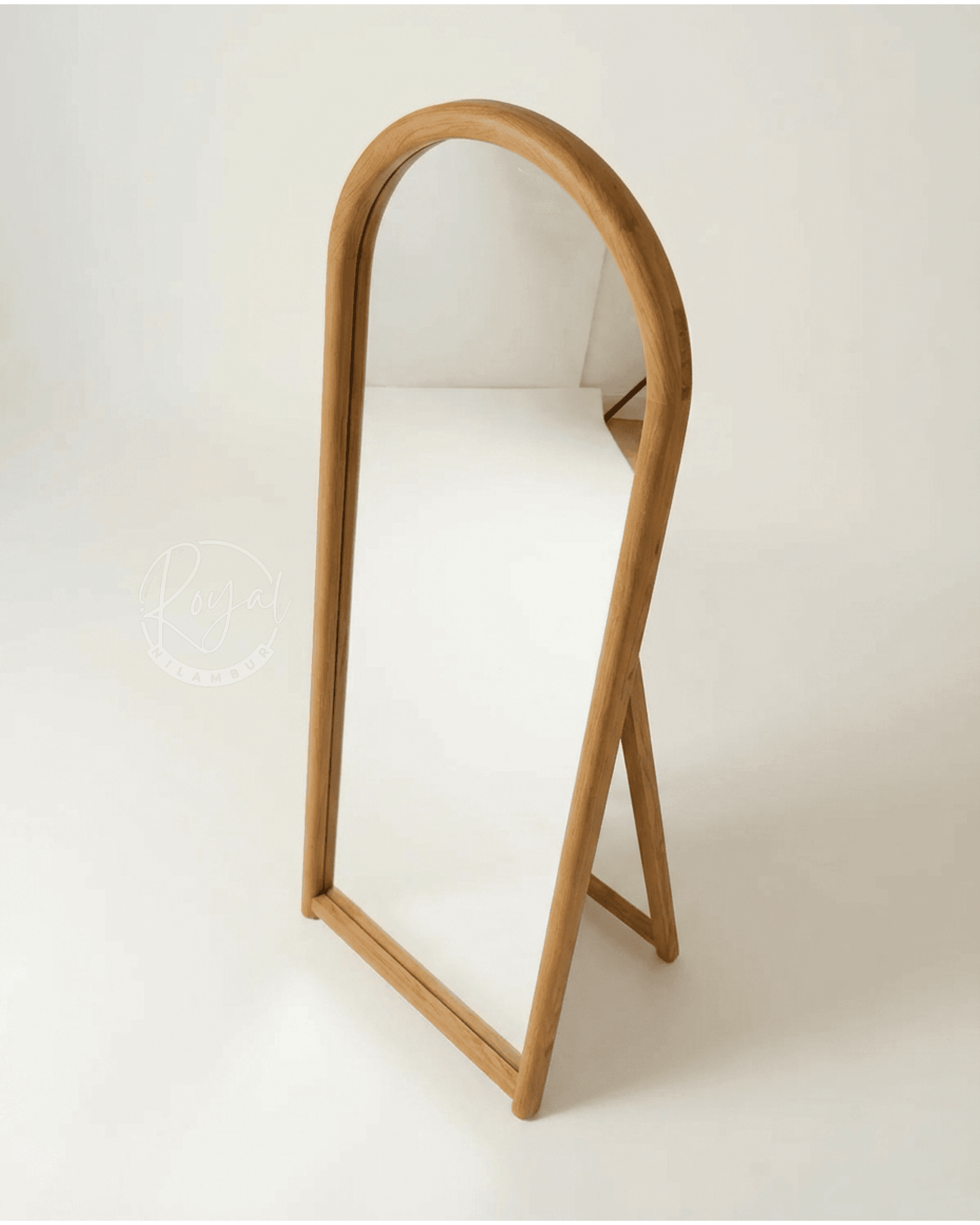 Royal Thanvish Nilambur Teak Wood Floor Mirror