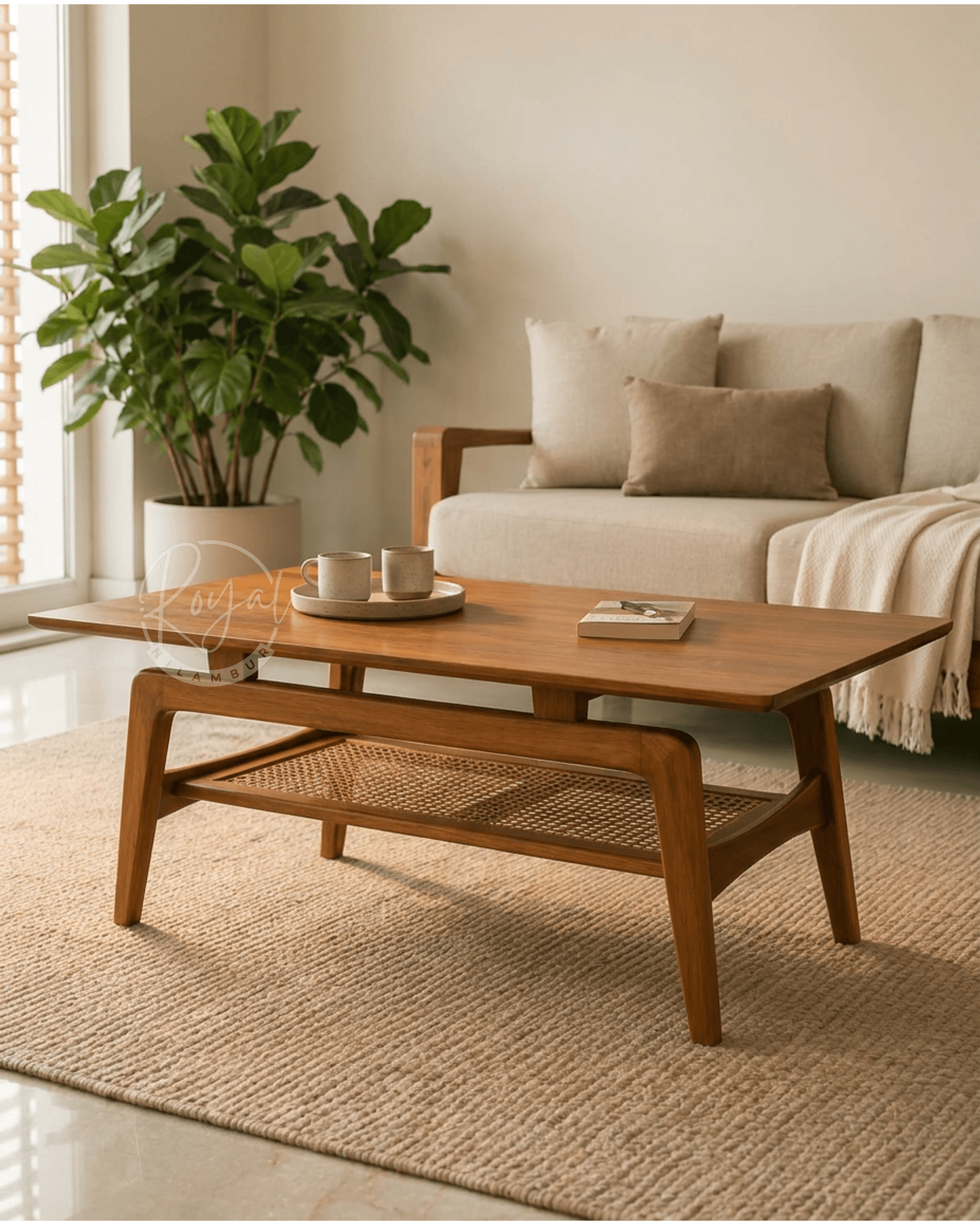 Royal Aroo Nilambur Teak Wood Coffee table