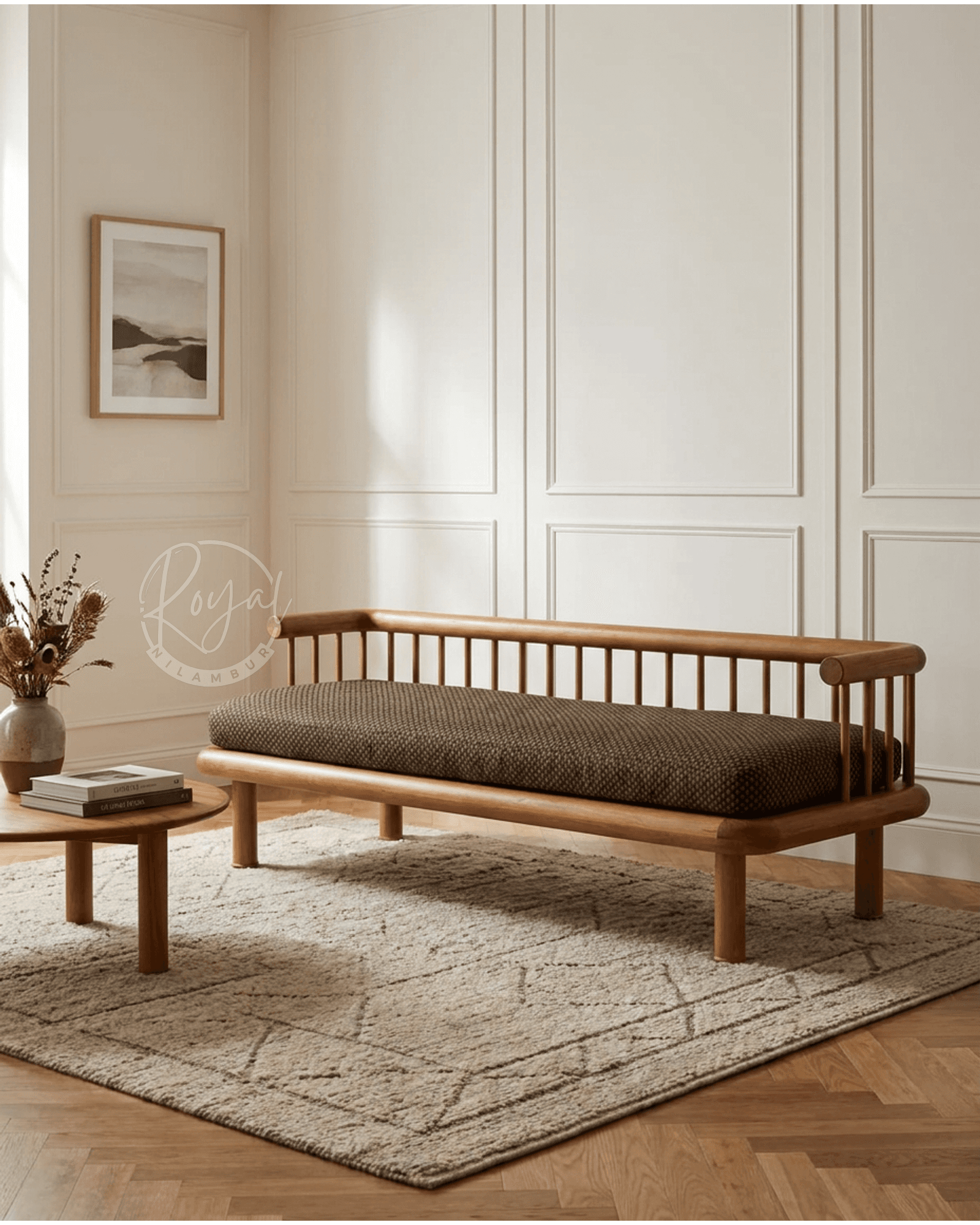 Royal Tevry Nilambur Teak Wood Sofa