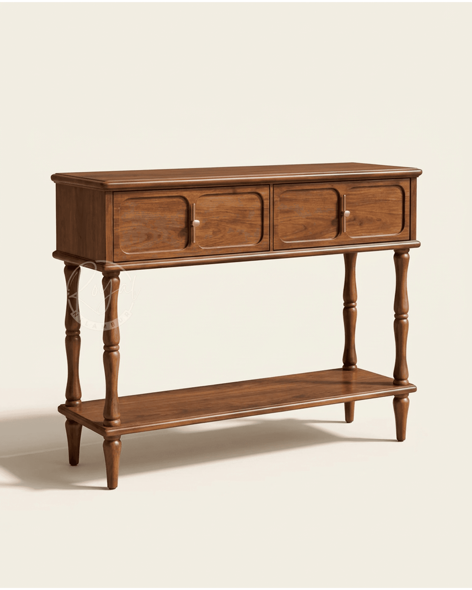 Royal Orvella Nilambur Teak Wood Console Table