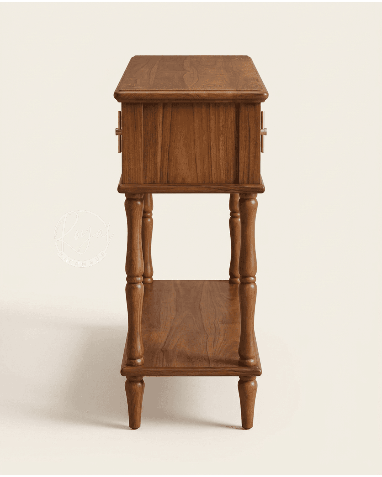 Royal Orvella Nilambur Teak Wood Console Table