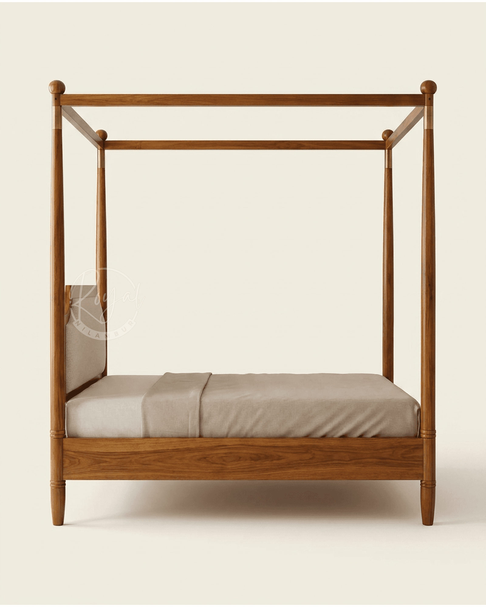 Royal Jupiter Nilambur Teak Wood Canopy Cot