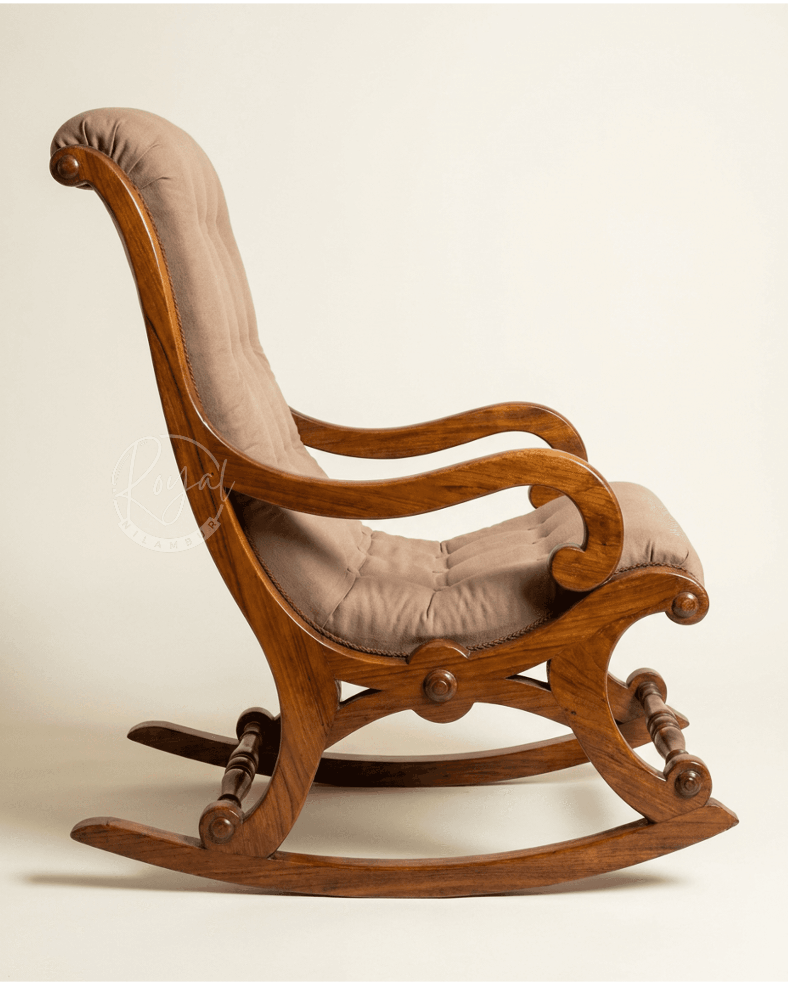 Royal Avenor Nilambur Teak Wood Rocking Chair