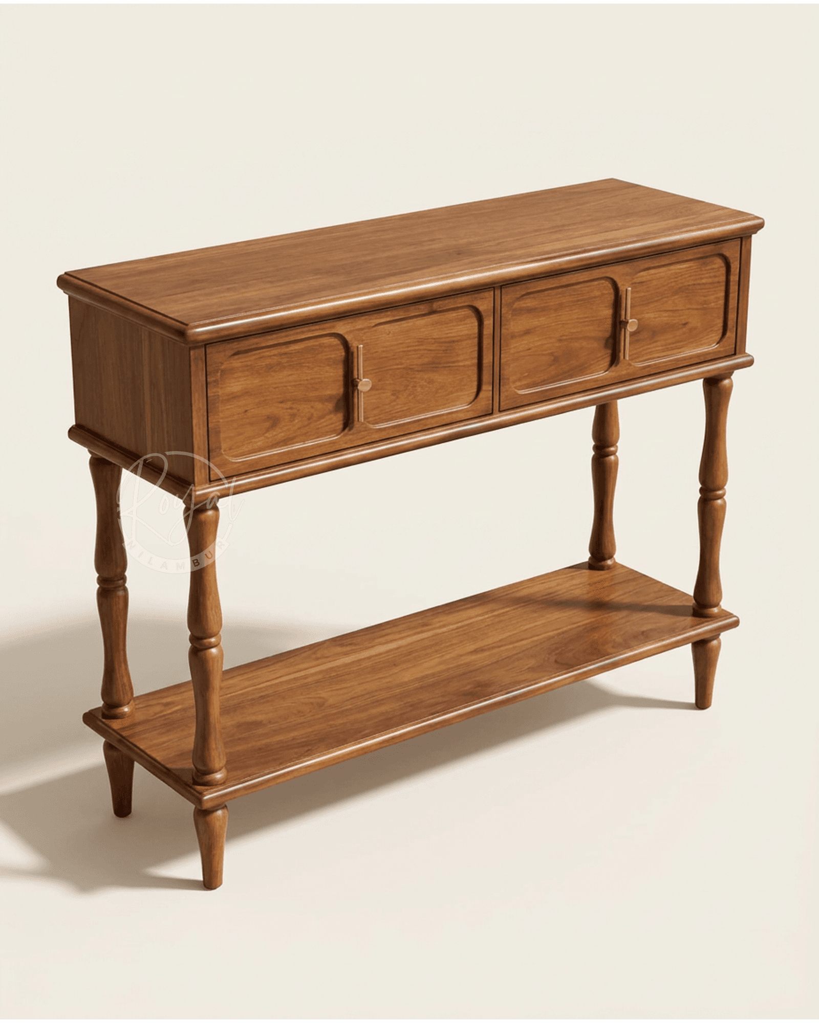 Royal Orvella Nilambur Teak Wood Console Table