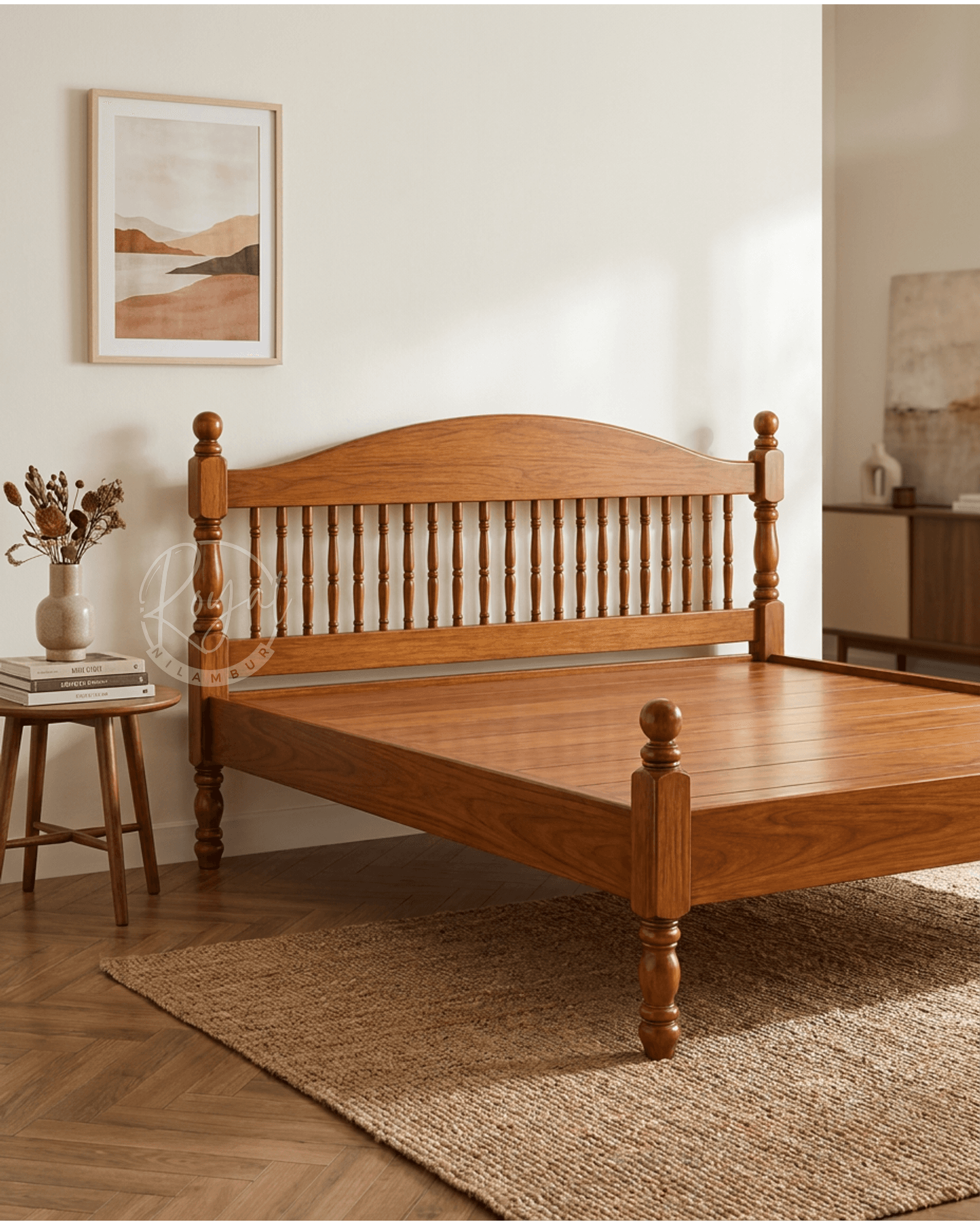 Royal Nylvar Nilambur Teak Wood Cot