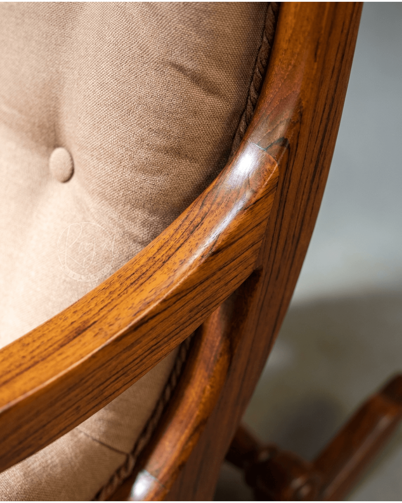 Royal Avenor Nilambur Teak Wood Rocking Chair