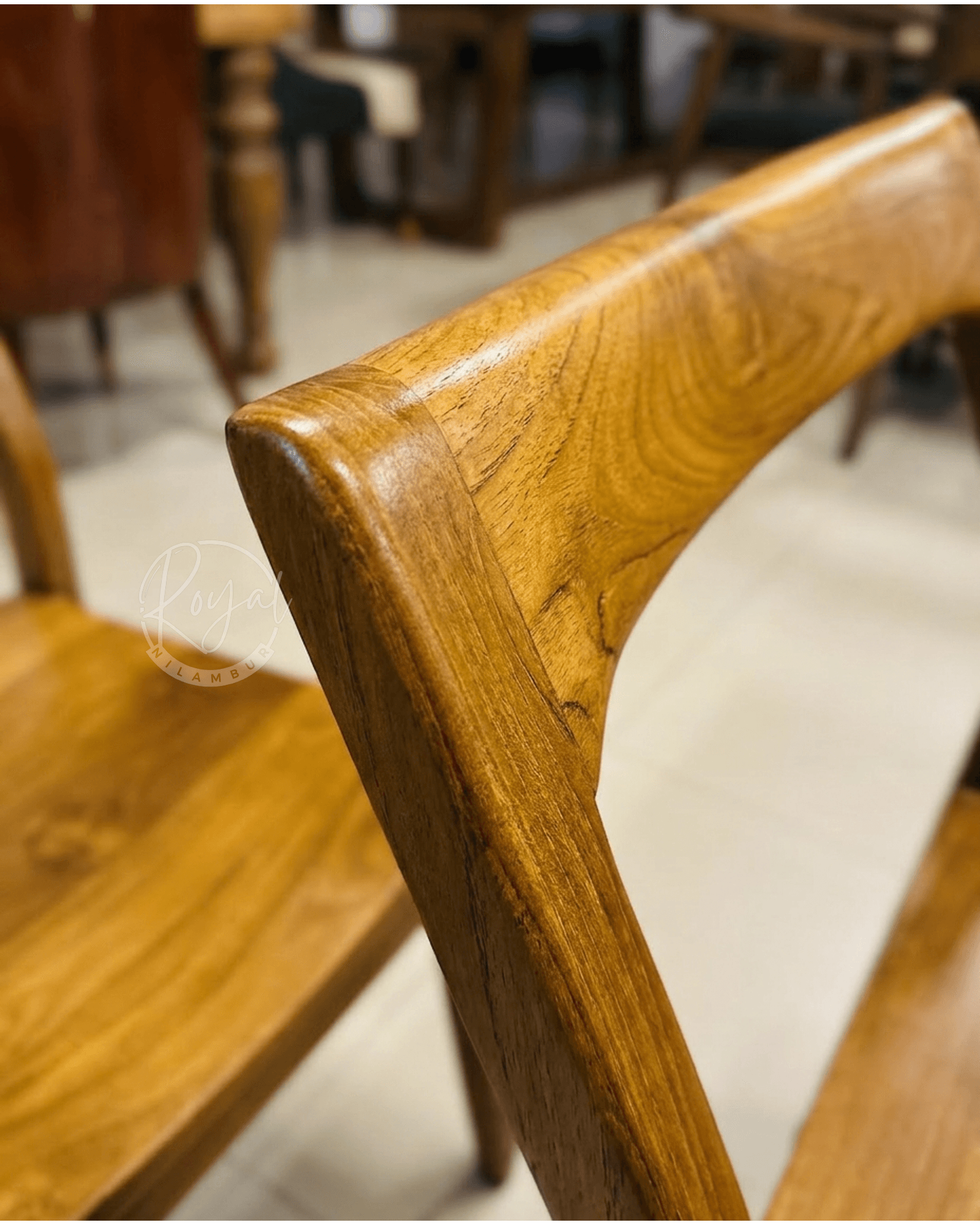 Royal Arvican Teak Wooden Cane Dining Set