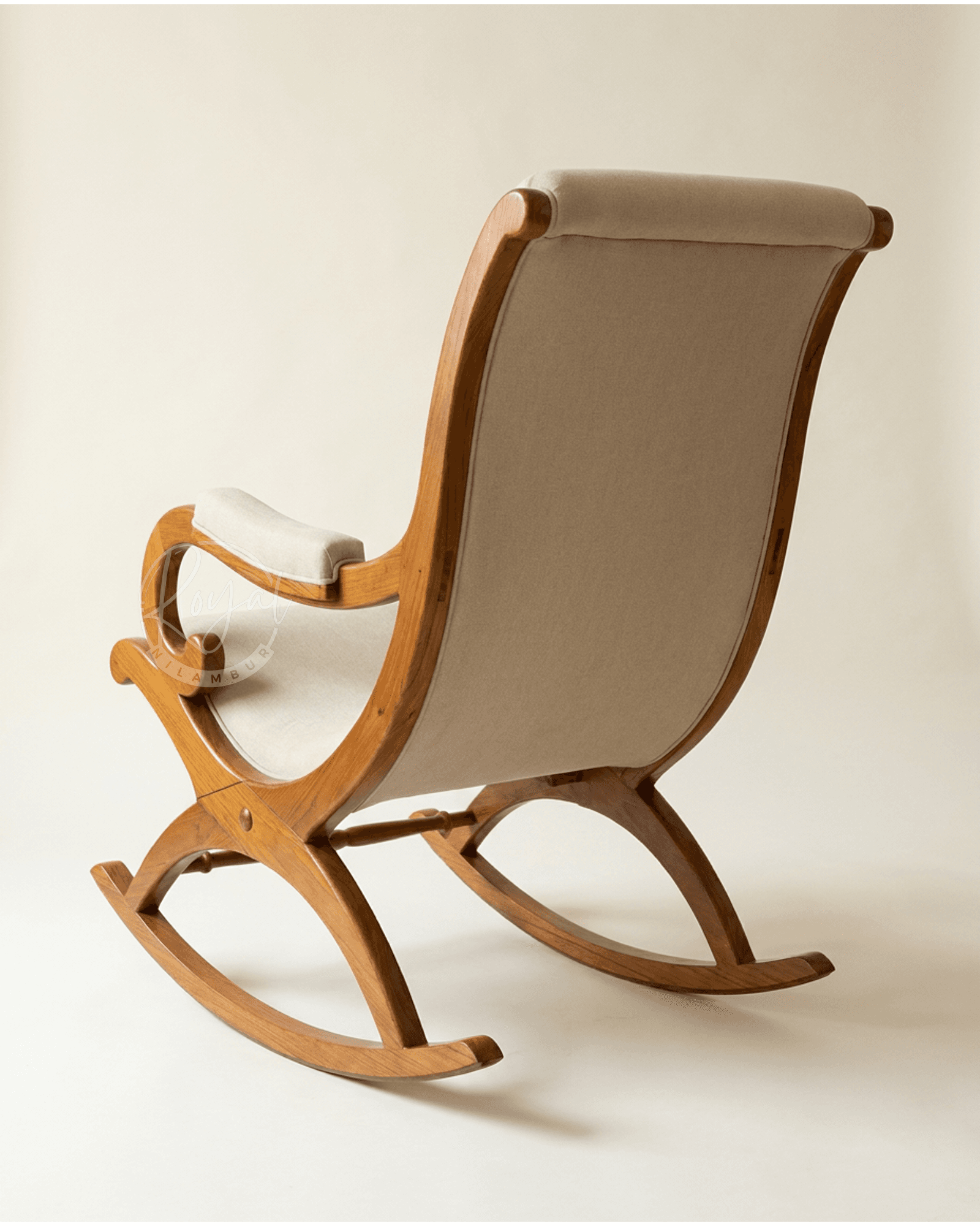 Royal Aurevia Nilambur Teak Wood Rocking Chair