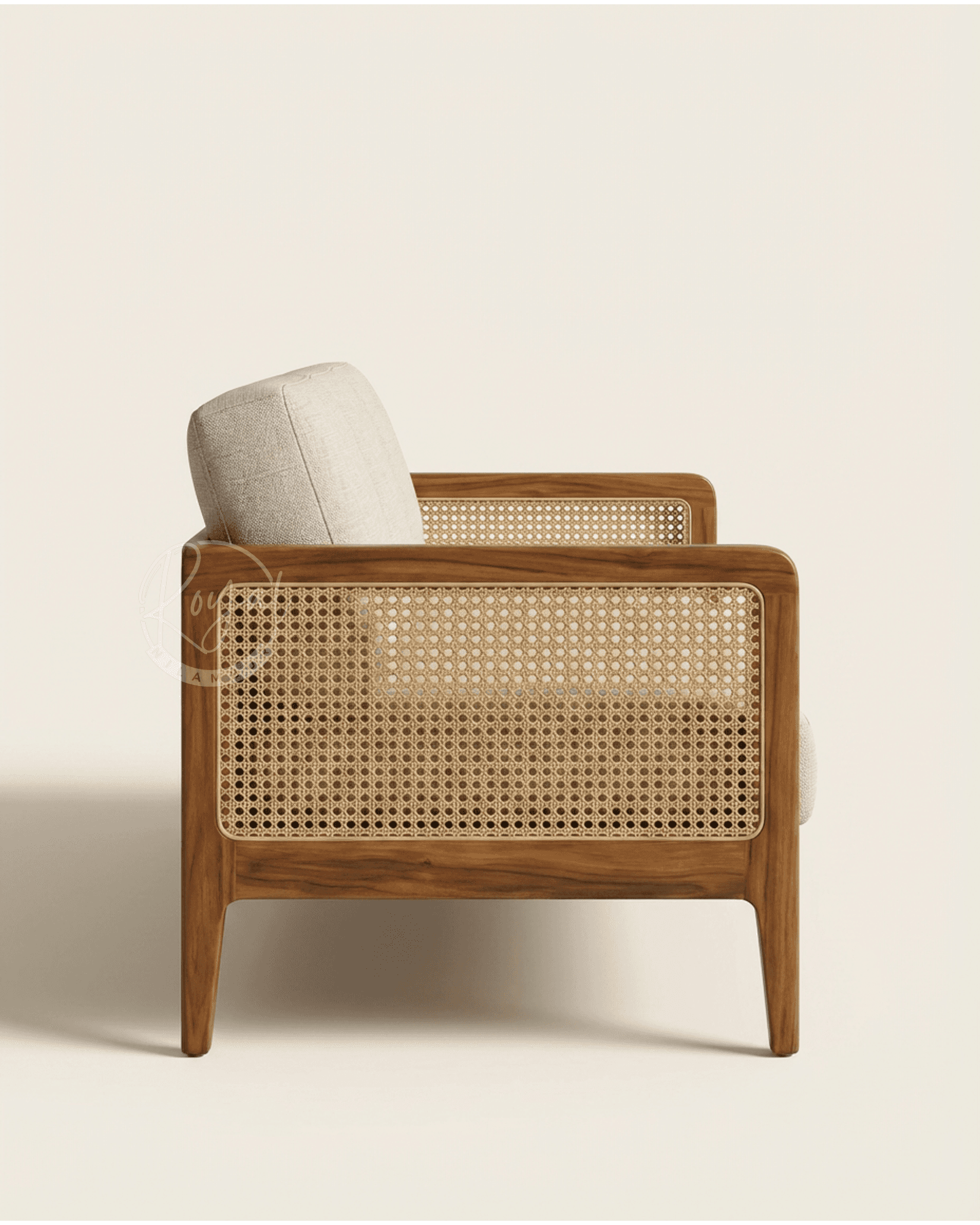 Royal Teakane Teak Wooden Cane Sofa Set
