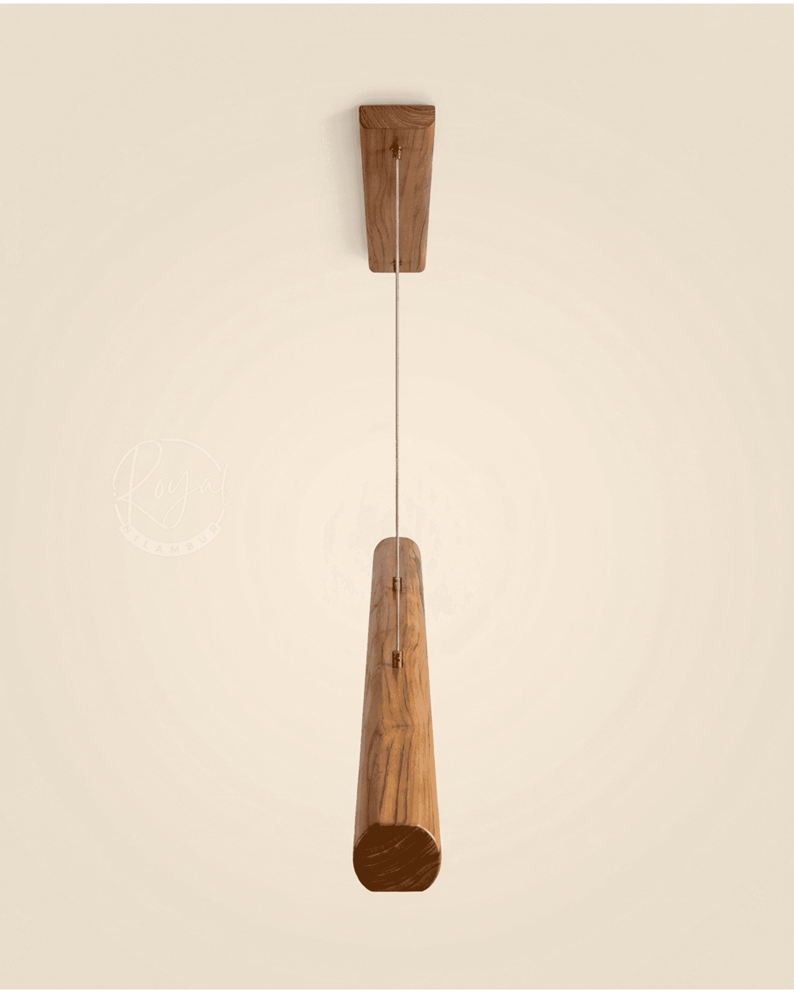 Royal Zephra Nilambur Teak Wood Pendant Light