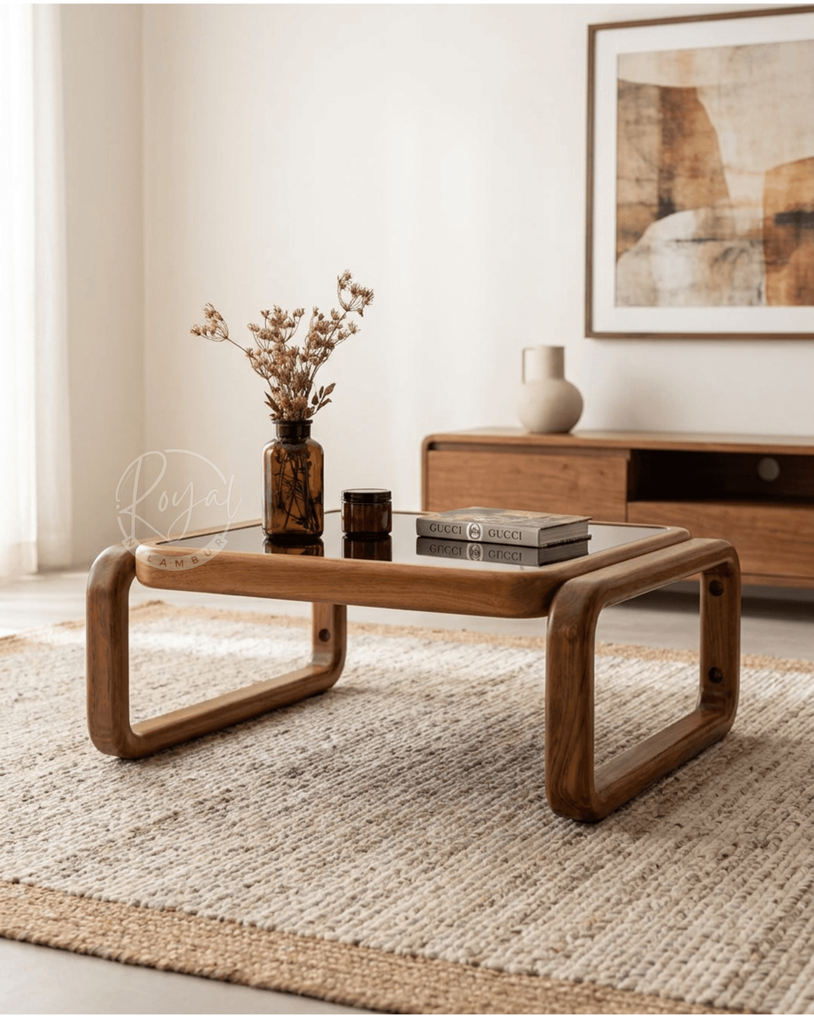 Royal Averic Nilambur Teak Wood Coffee Table