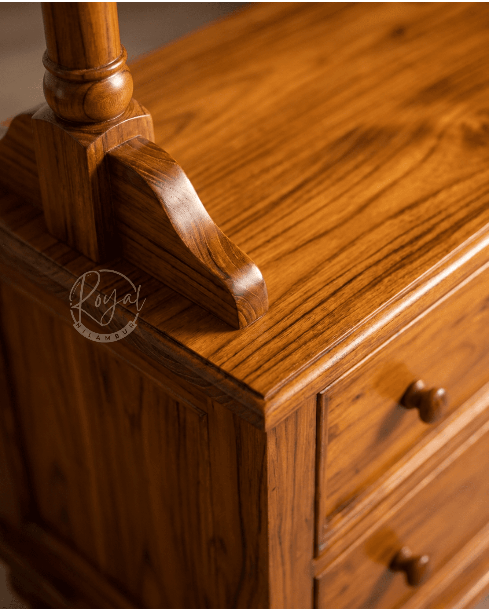 Royal Zanyx Nilambur Teak Wood Clothes Rack