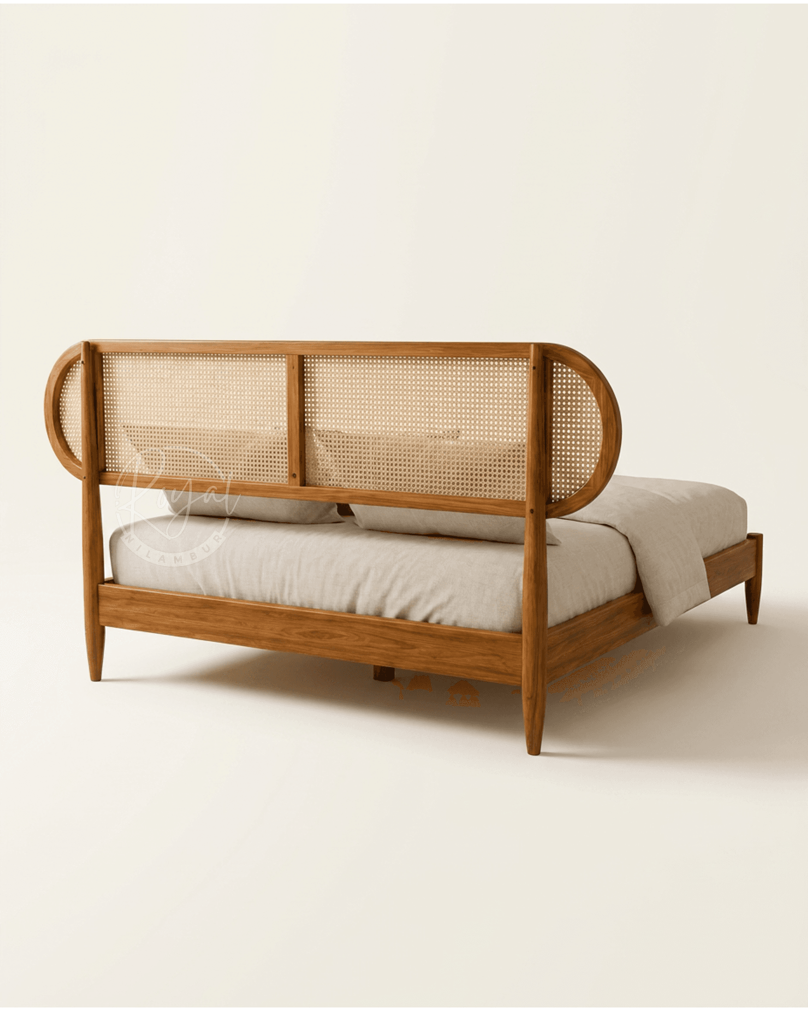 Royal Vayrix Nilambur Teak Wood Cane Cot