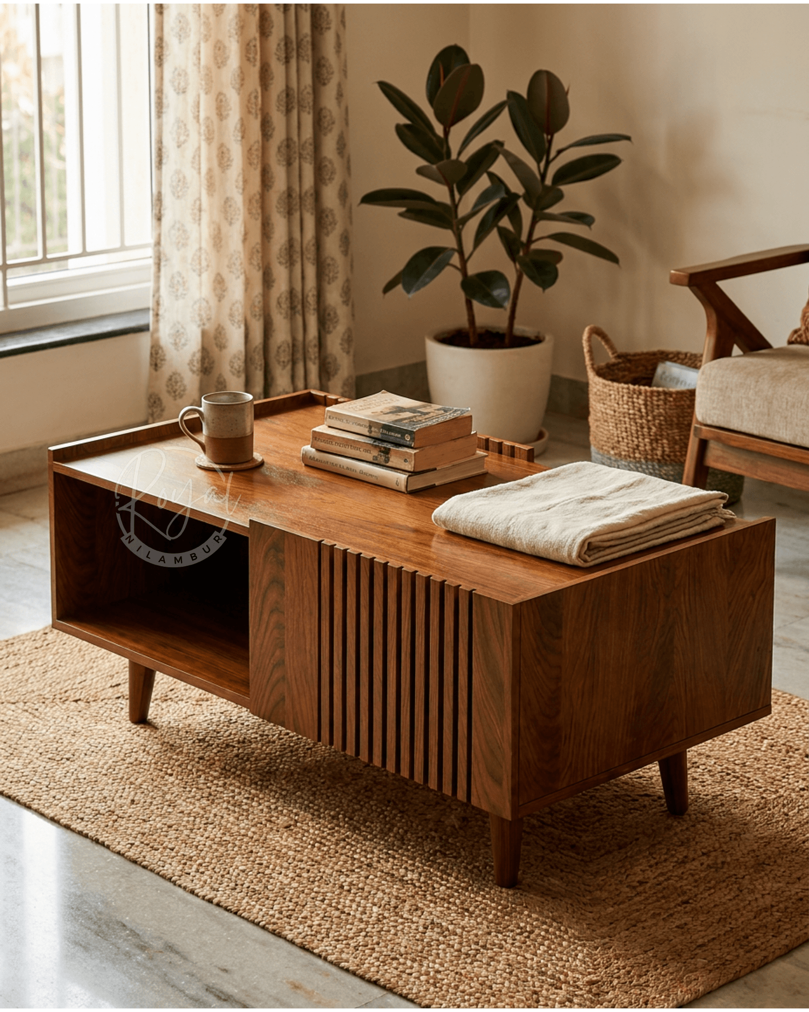 Royal Nivra Nilambur Teak Wood Coffee Table
