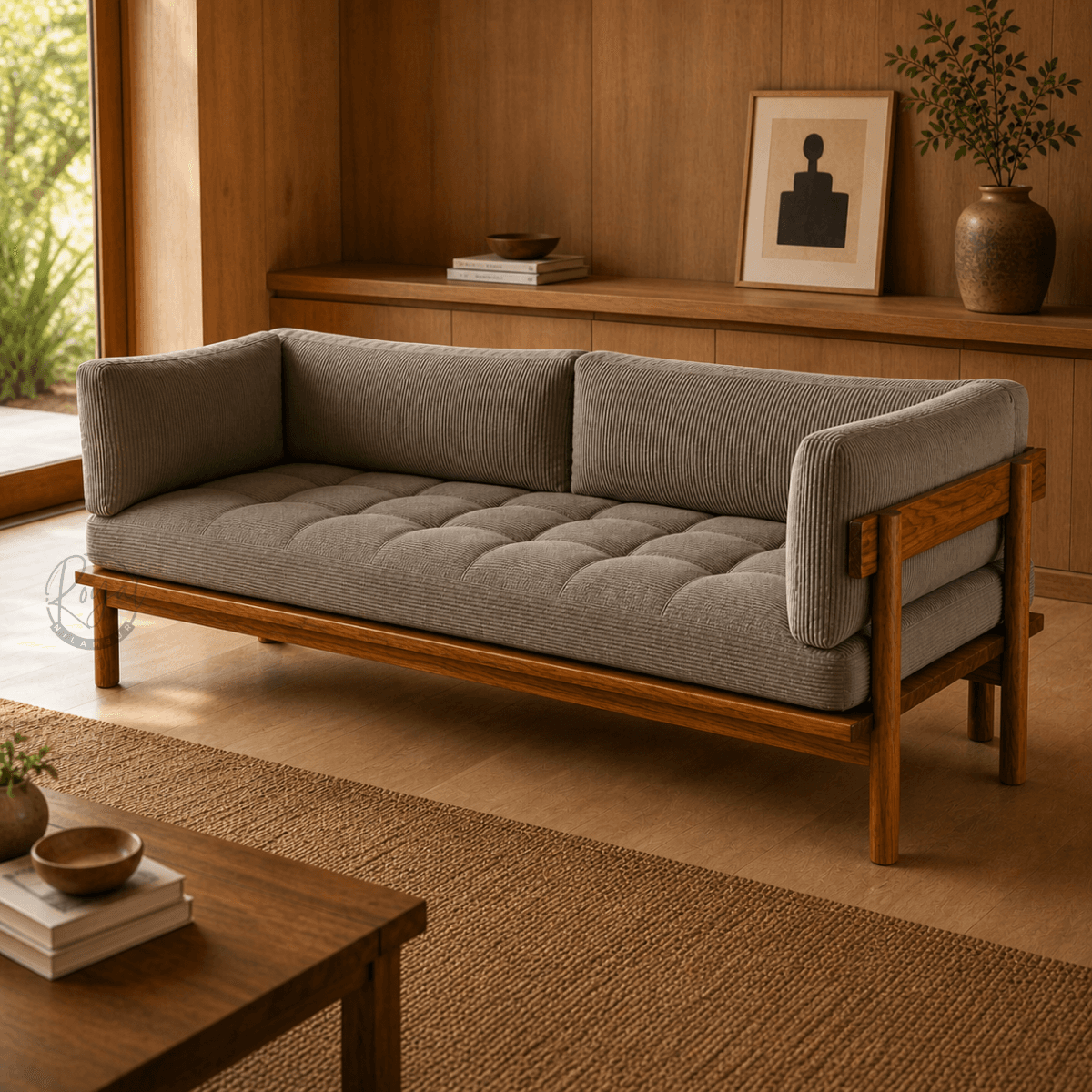 Royal Rytha Nilambur Teak Wood Sofa