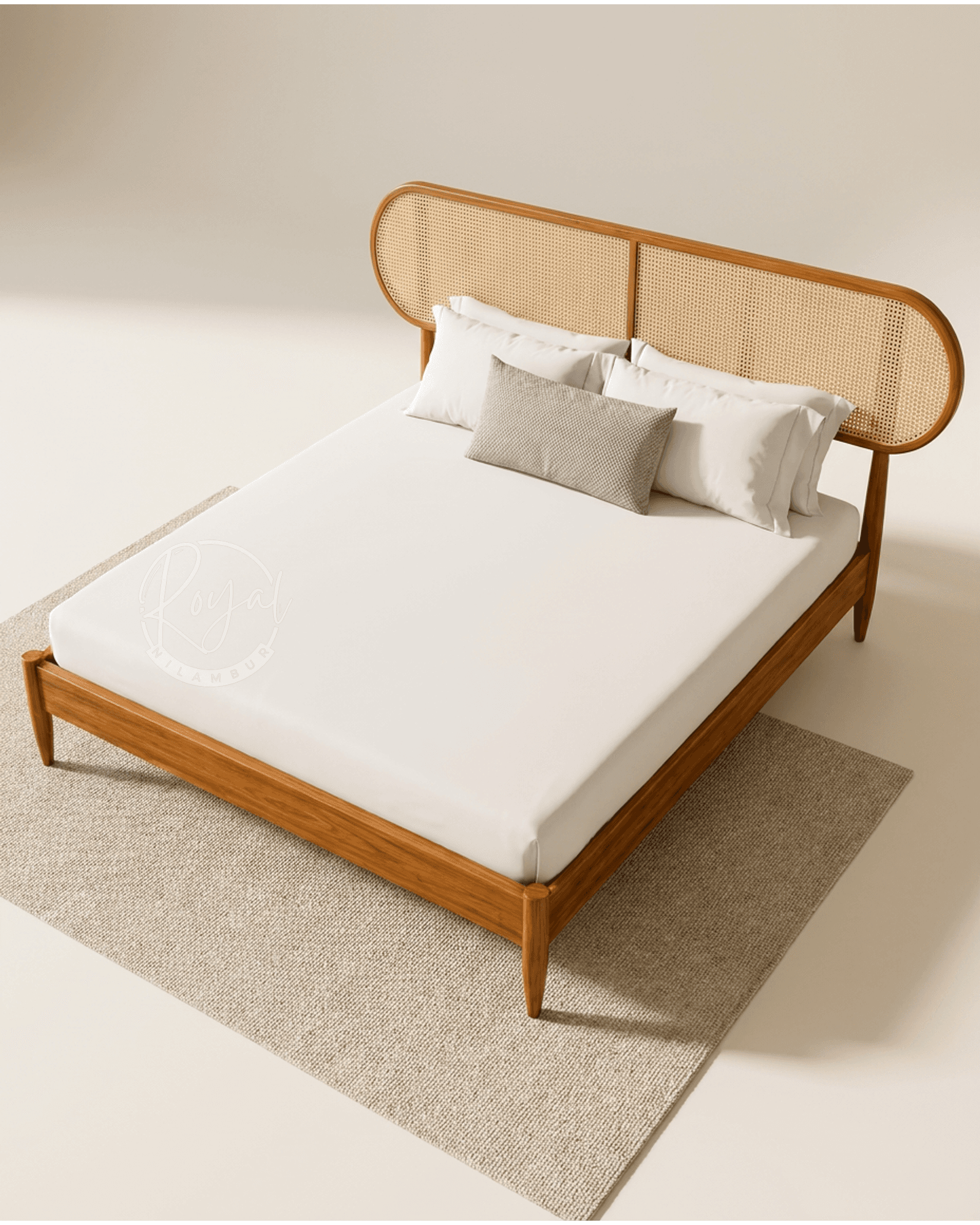 Royal Vayrix Nilambur Teak Wood Cane Cot