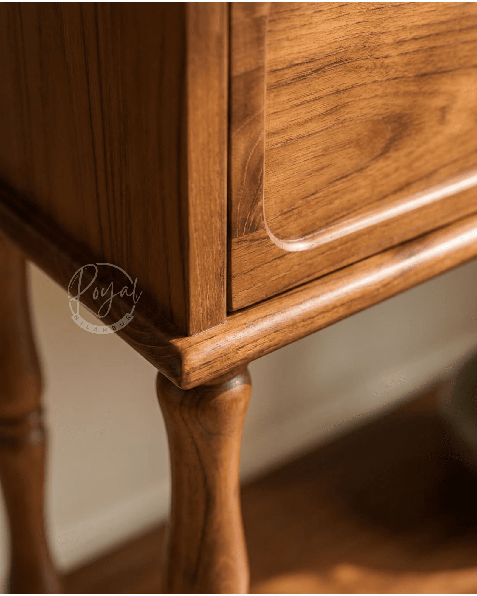 Royal Orvella Nilambur Teak Wood Console Table
