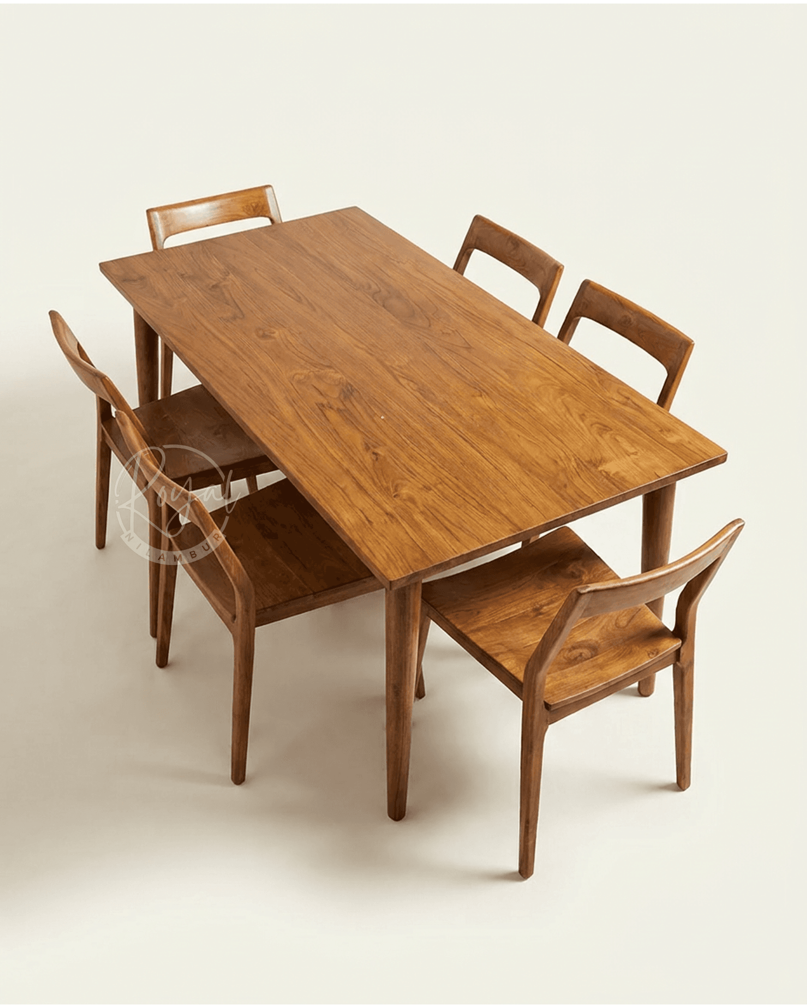 Royal Arvican Teak Wooden Cane Dining Set