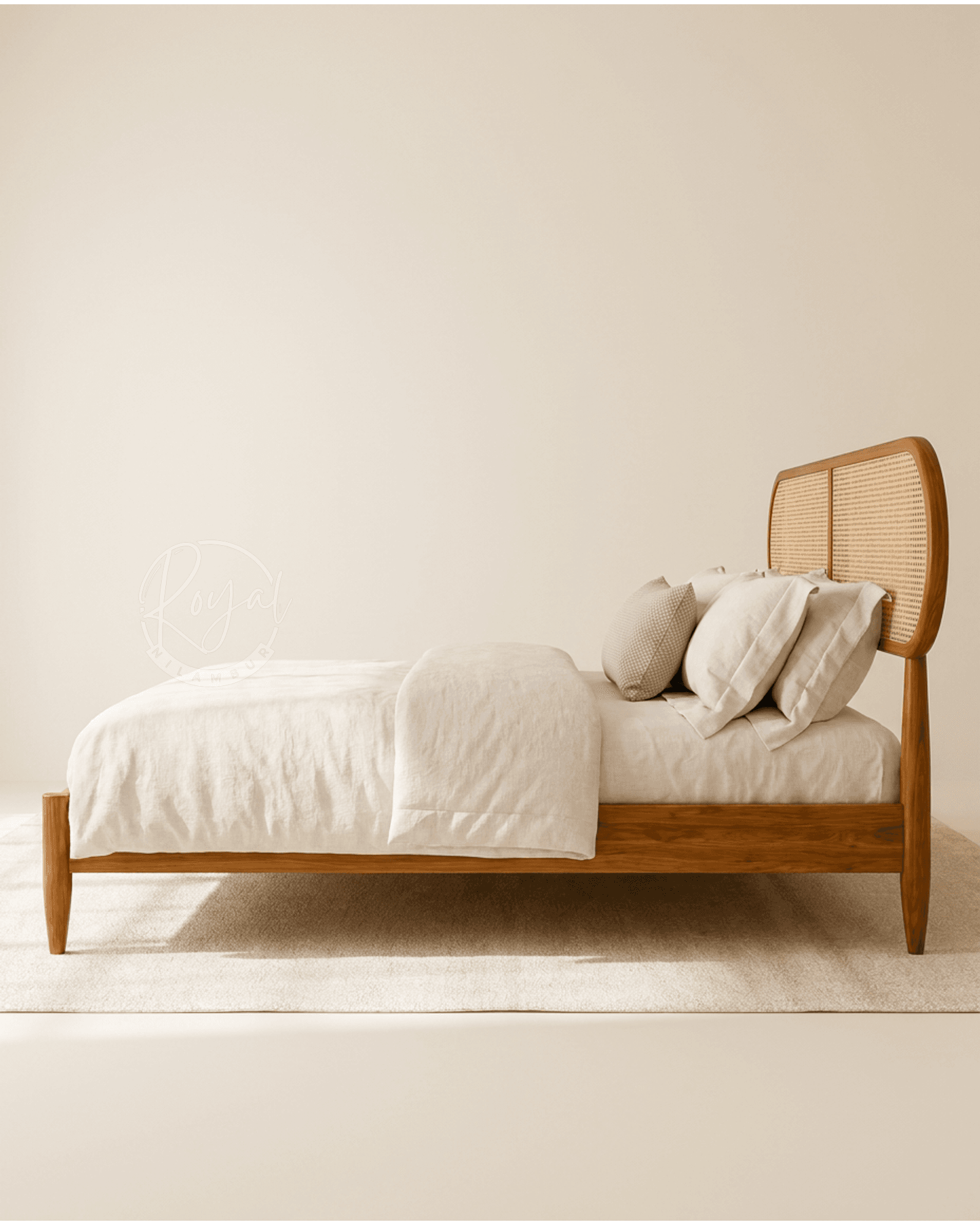 Royal Vayrix Nilambur Teak Wood Cane Cot