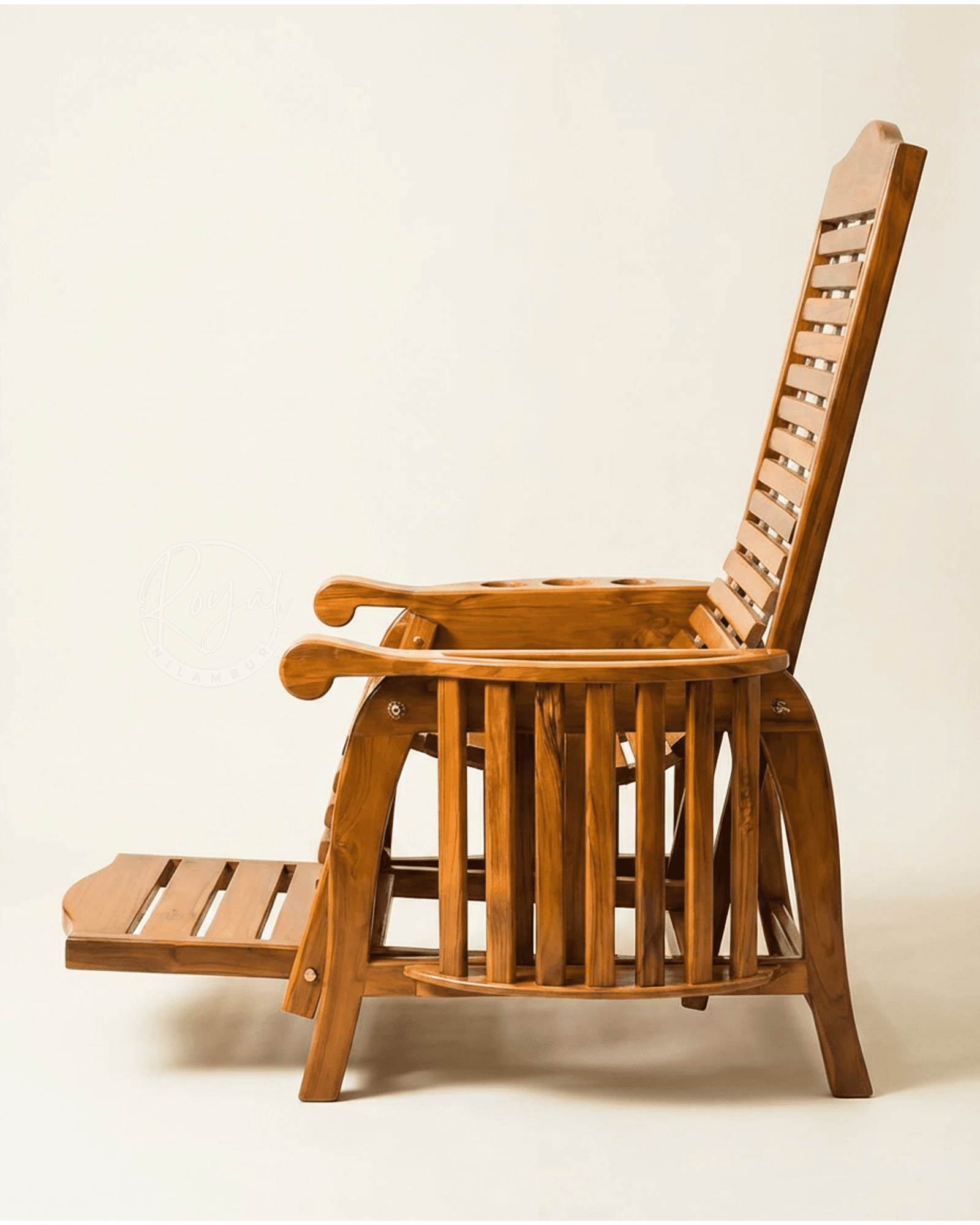 Royal Veyora Nilambur Teak Wood Easy Chair