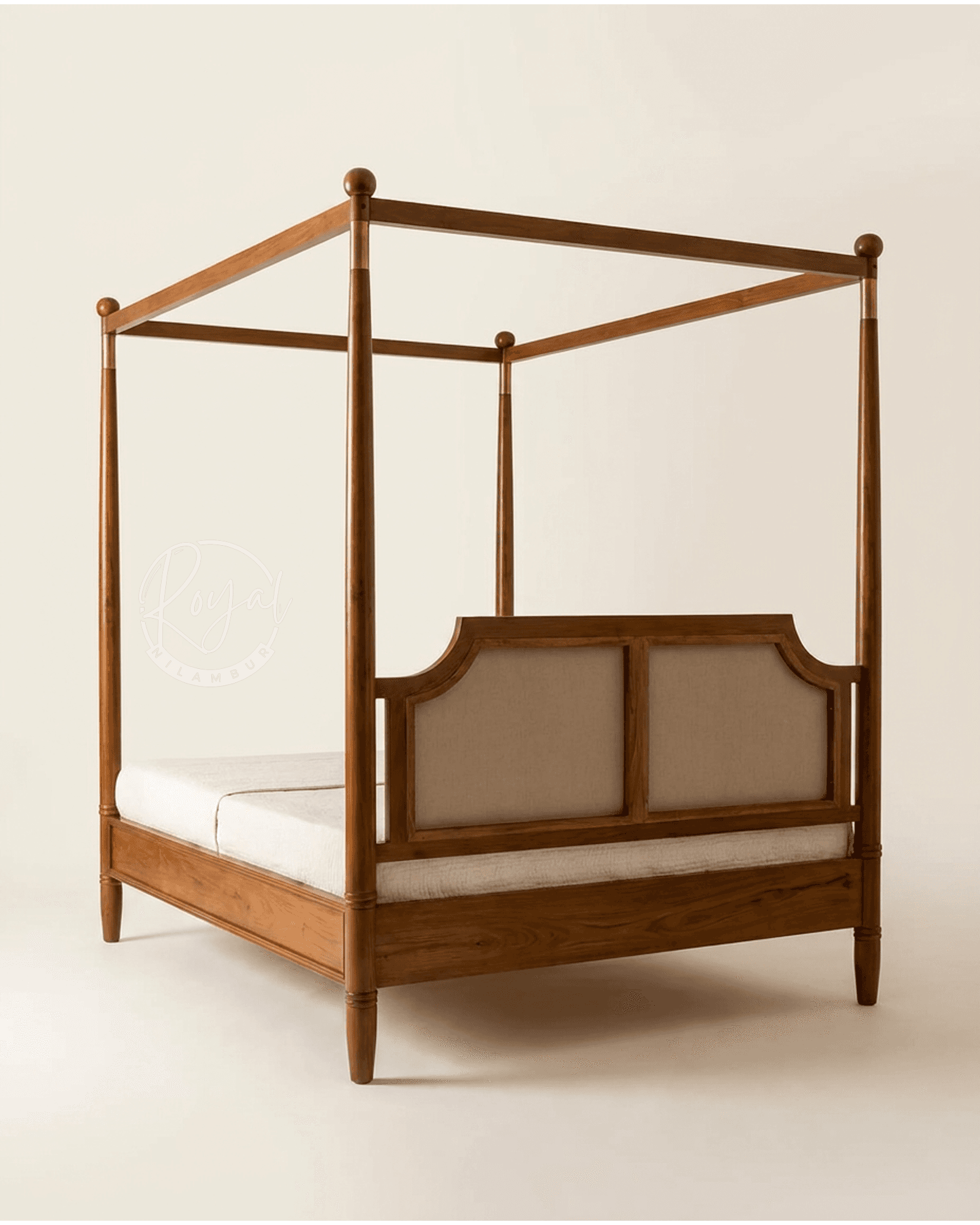 Royal Jupiter Nilambur Teak Wood Canopy Cot