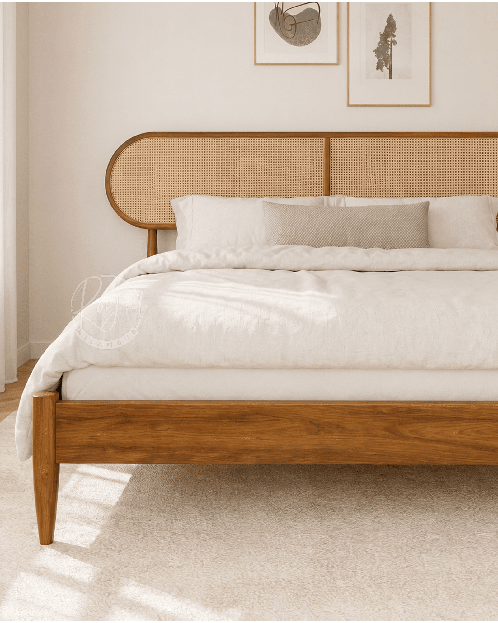 Royal Vayrix Nilambur Teak Wood Cane Cot