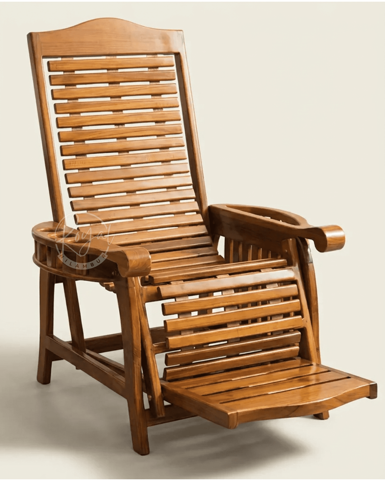 Royal Veyora Nilambur Teak Wood Easy Chair