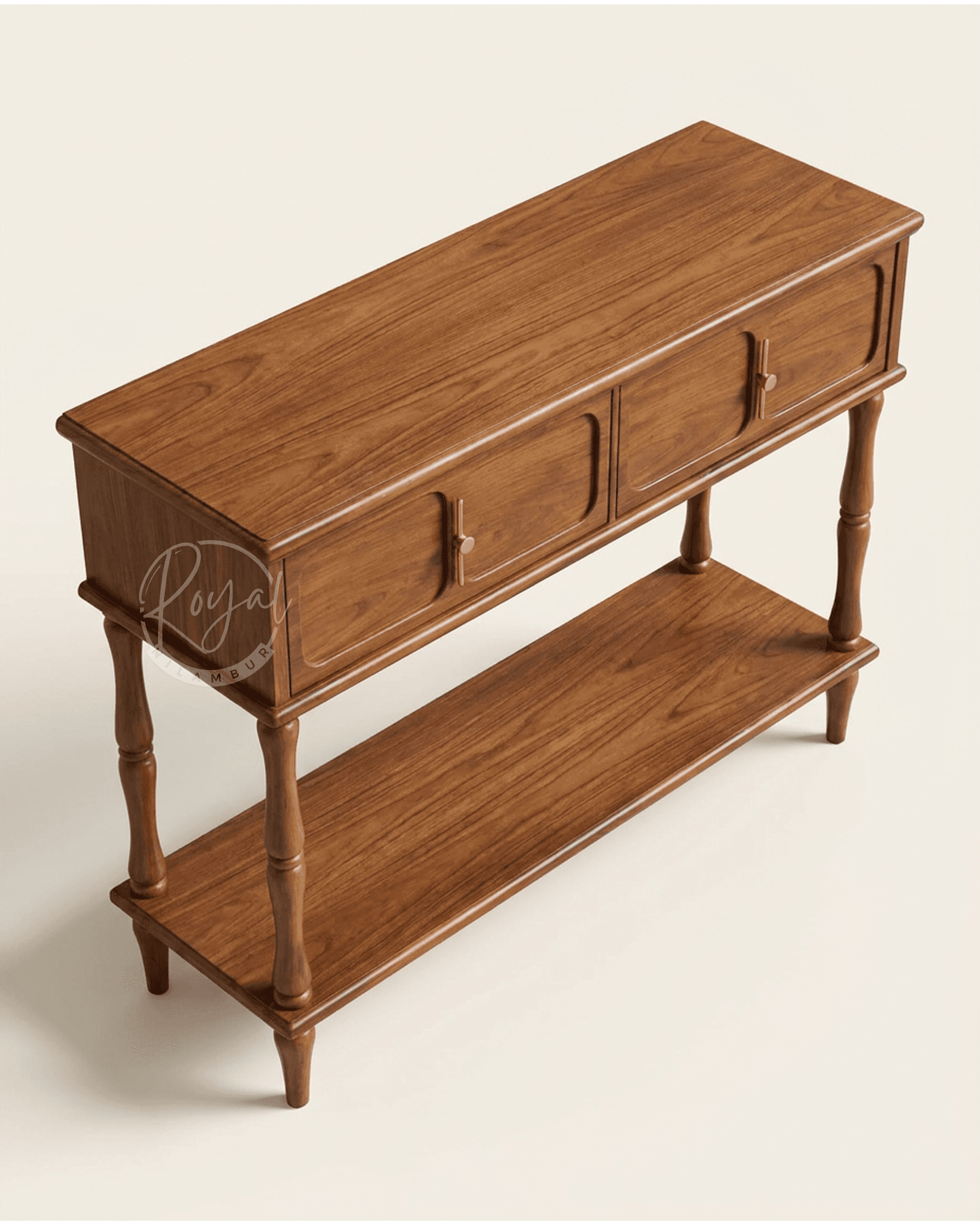 Royal Orvella Nilambur Teak Wood Console Table
