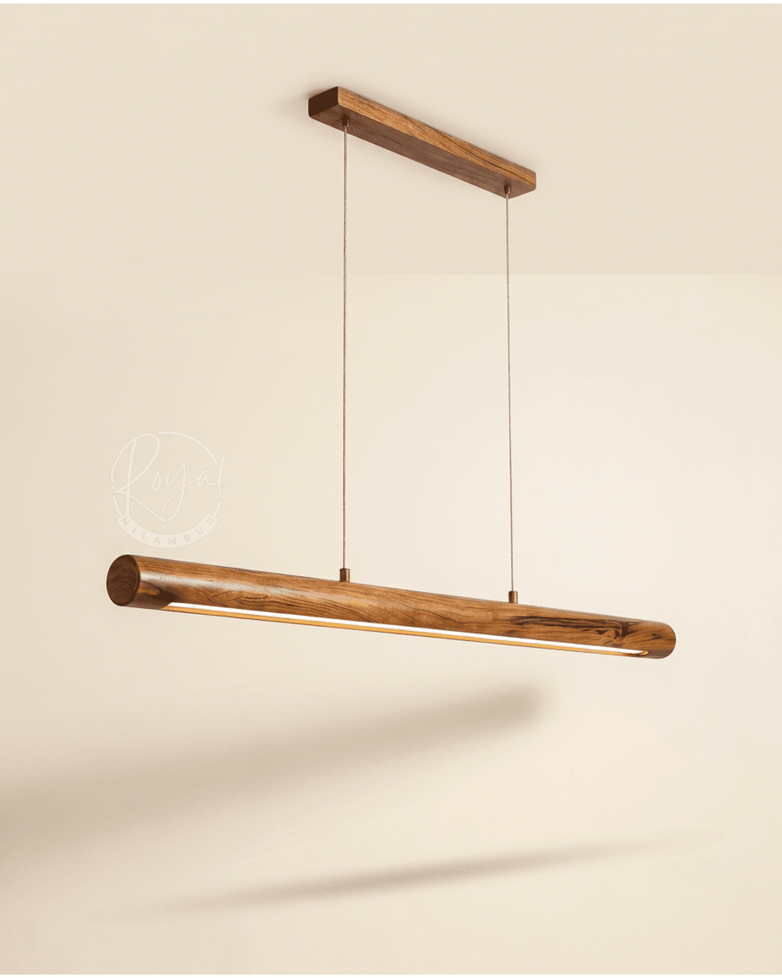 Royal Zephra Nilambur Teak Wood Pendant Light