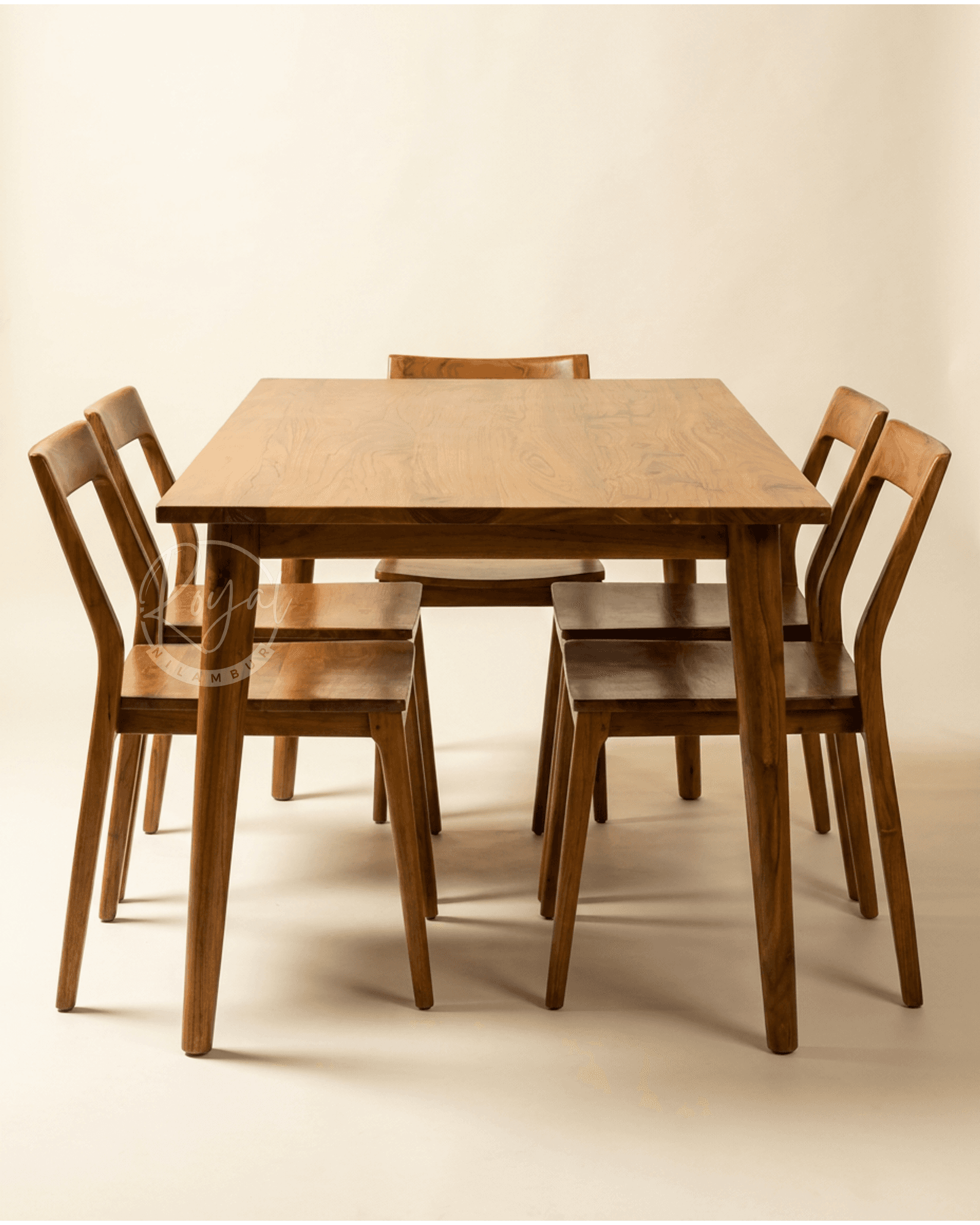 Royal Arvican Teak Wooden Cane Dining Set