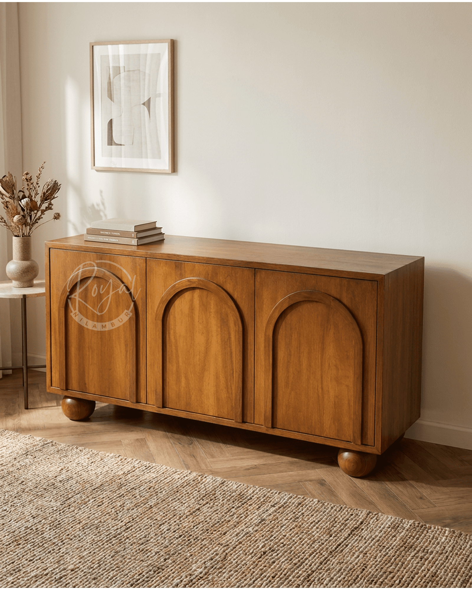 Royal Virana Nilambur Teak Wood Console Table