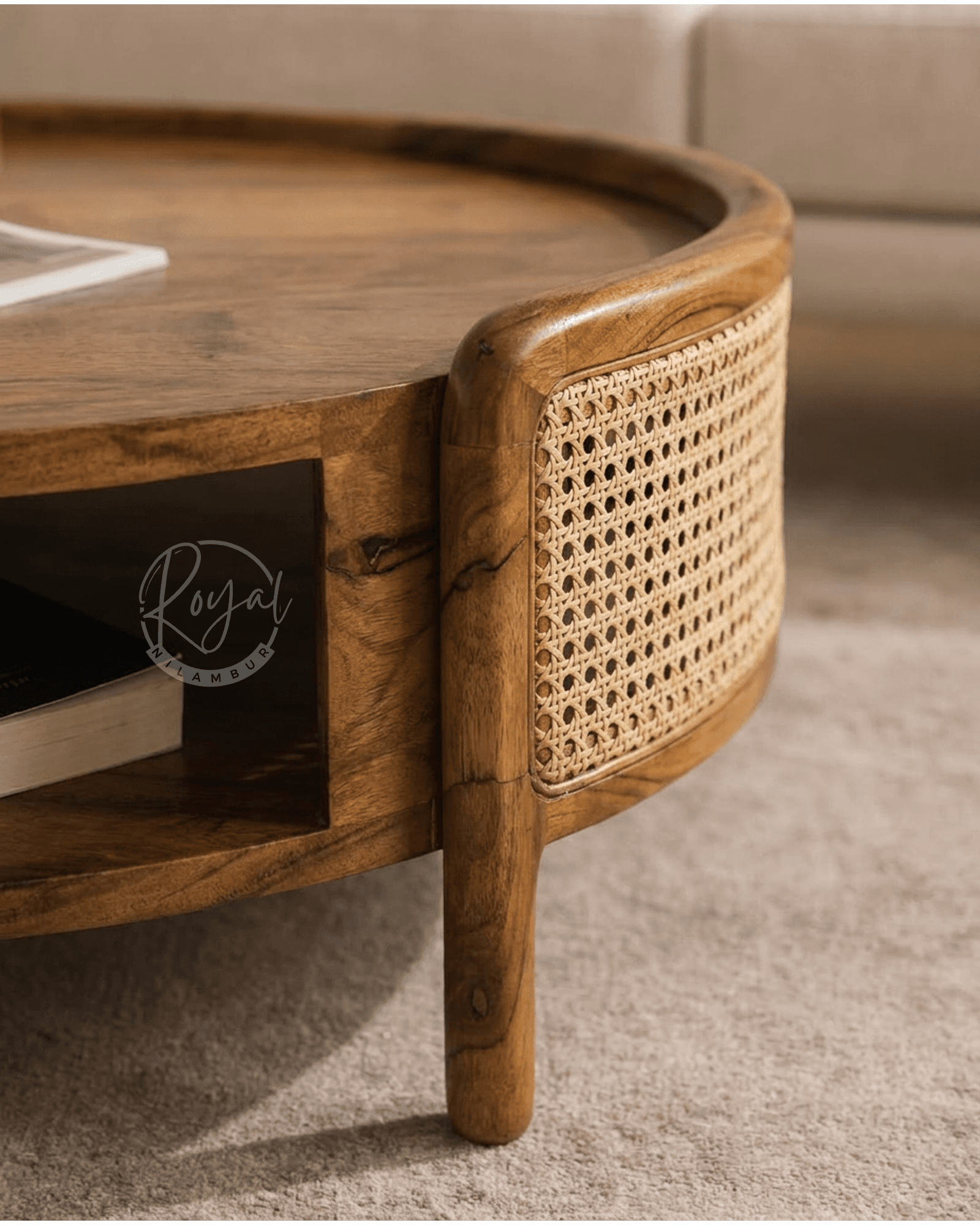 Royal Venyx Nilambur Teak Wood Coffee Table