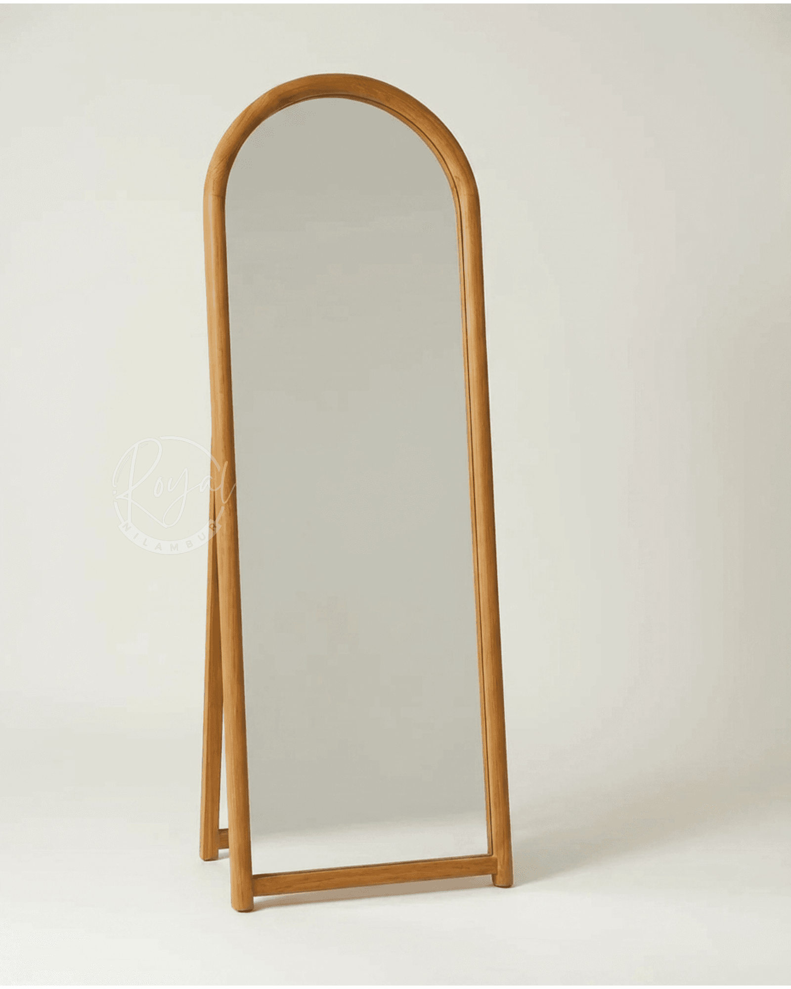 Royal Thanvish Nilambur Teak Wood Floor Mirror