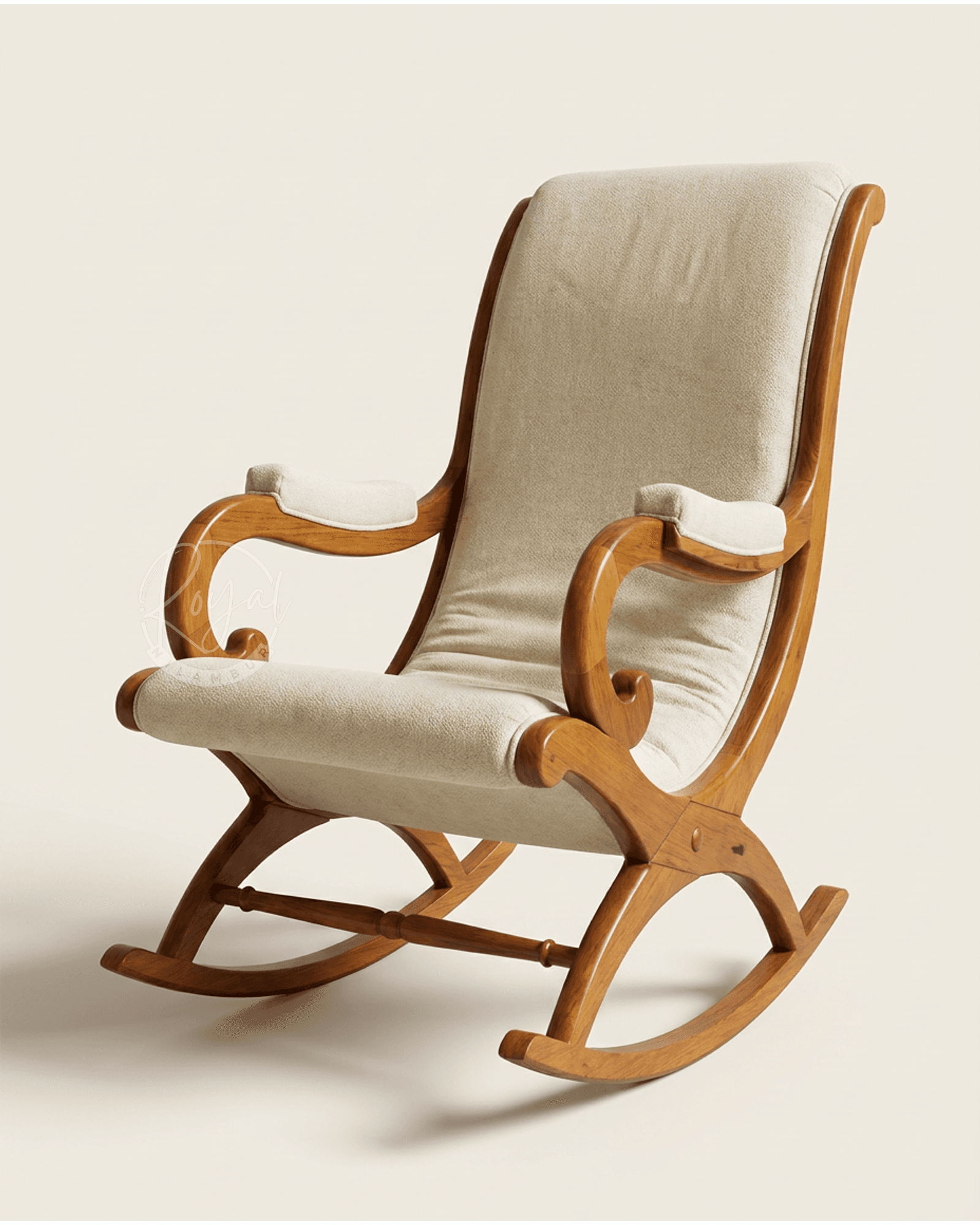 Royal Aurevia Nilambur Teak Wood Rocking Chair