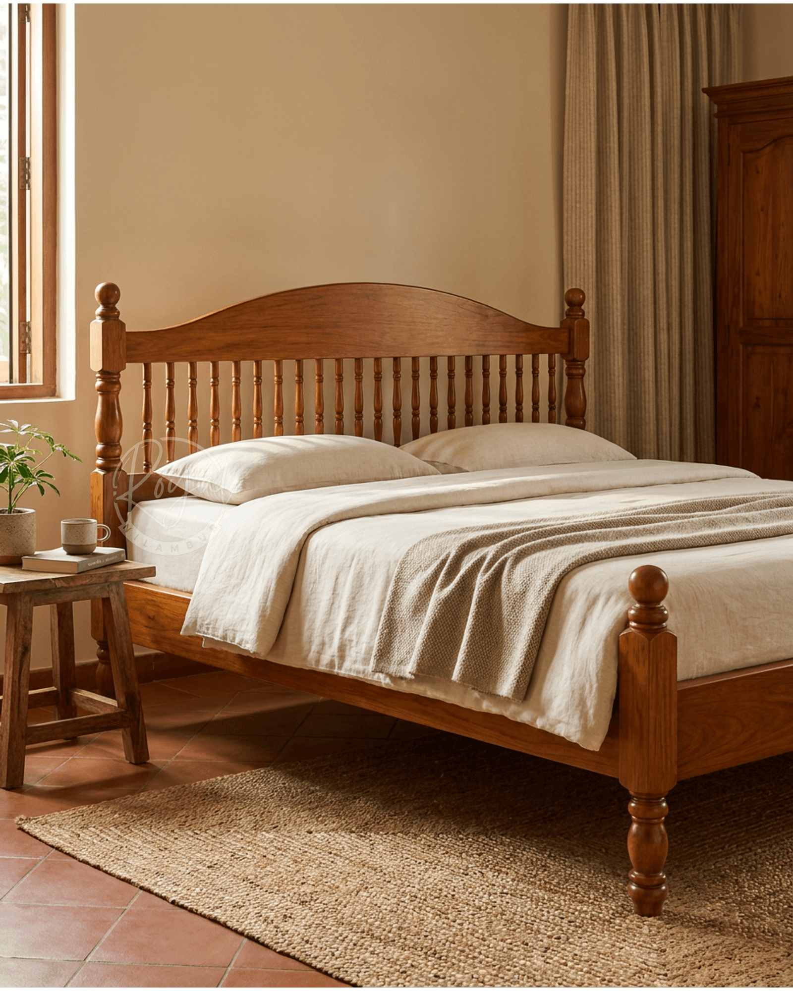 Royal Nylvar Nilambur Teak Wood Cot