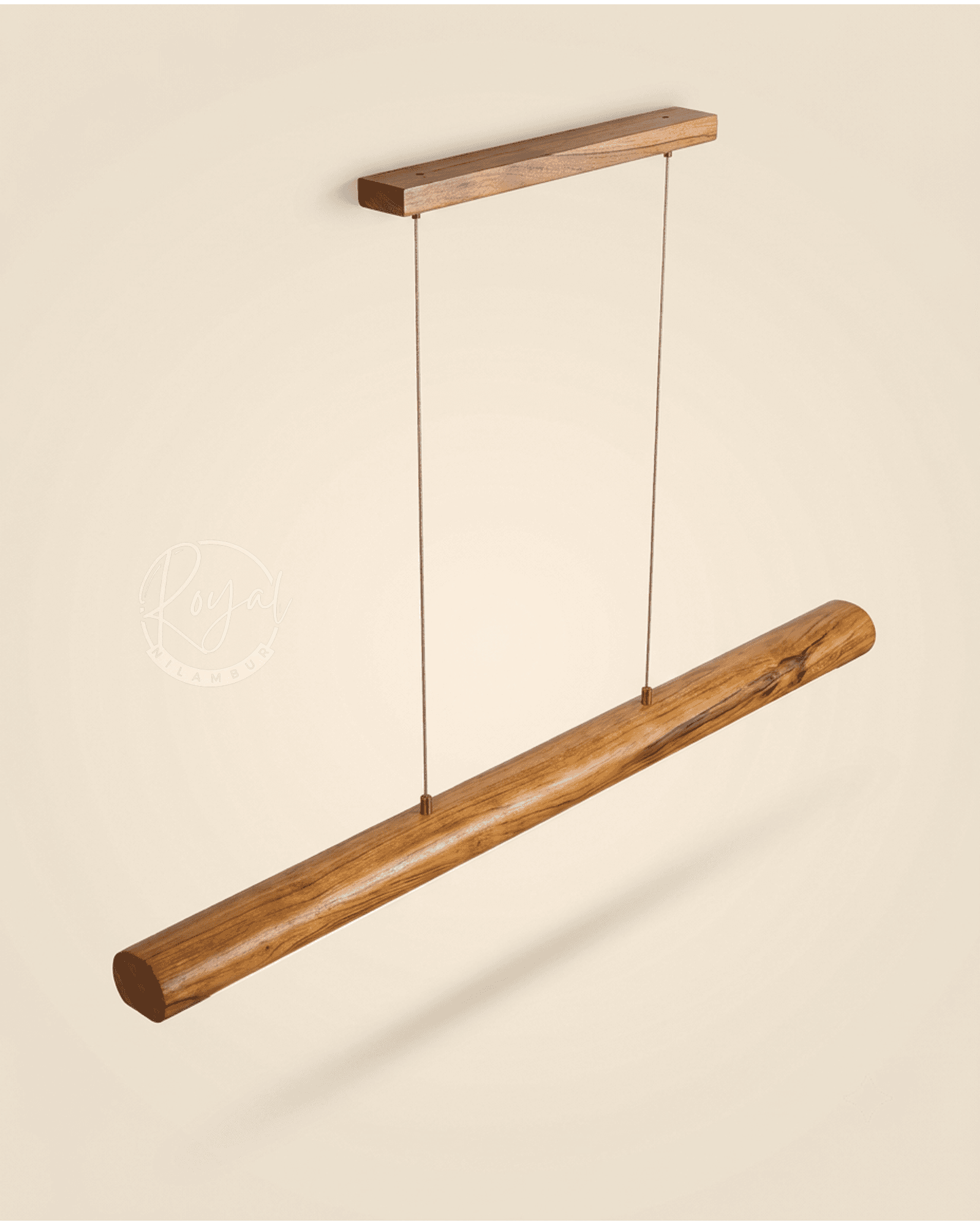 Royal Zephra Nilambur Teak Wood Pendant Light
