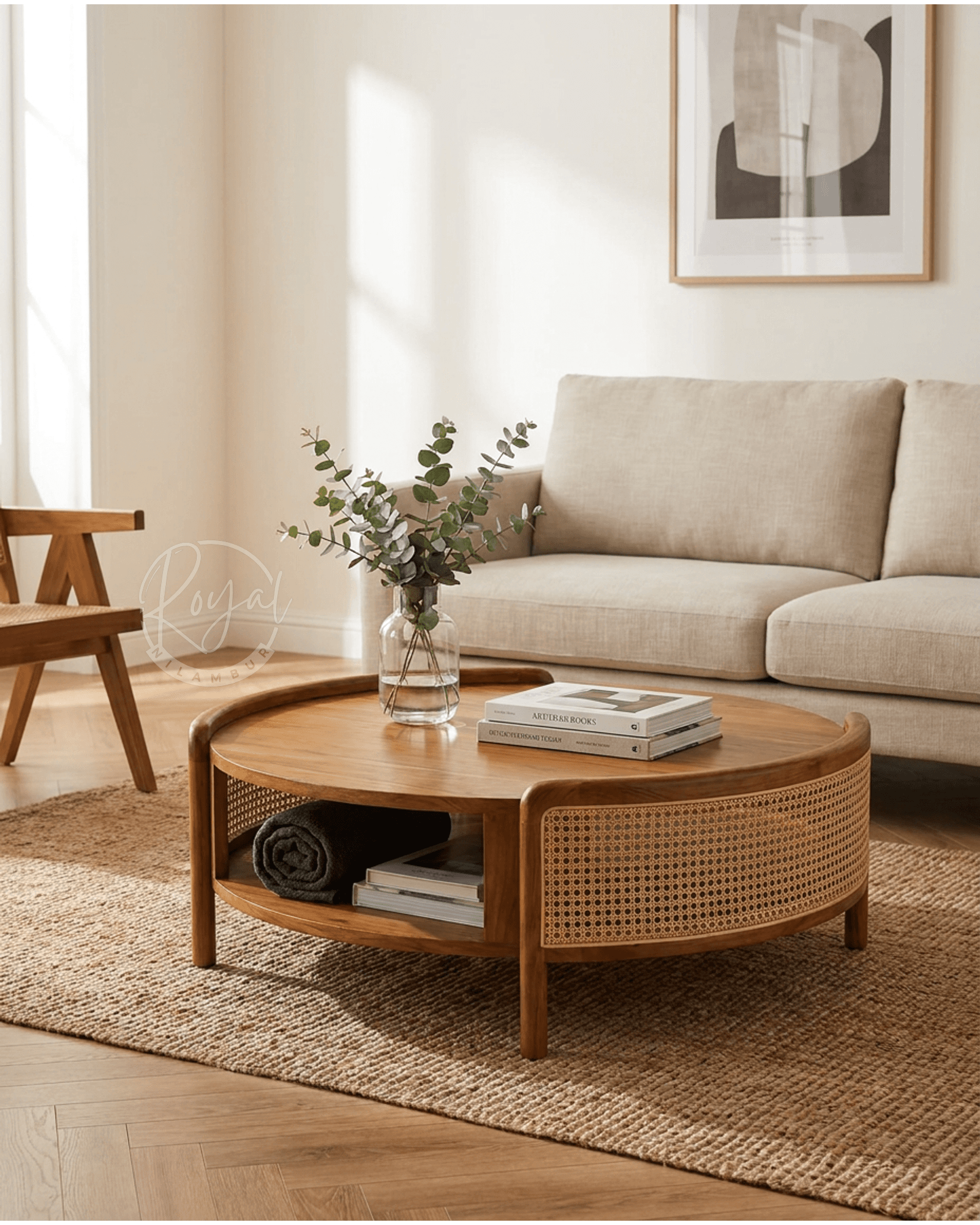 Royal Venyx Nilambur Teak Wood Coffee Table