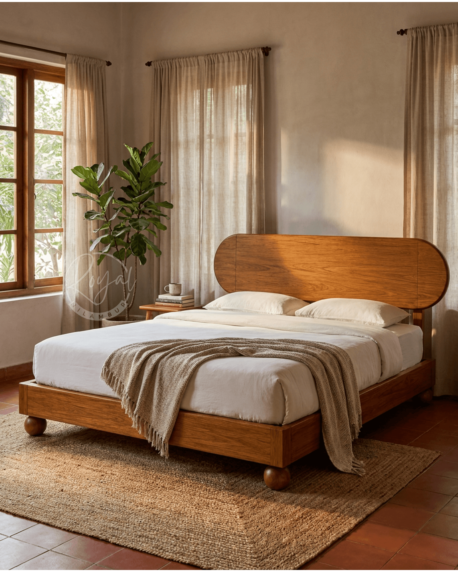 Royal Karyza Nilambur Teak Wood Cot