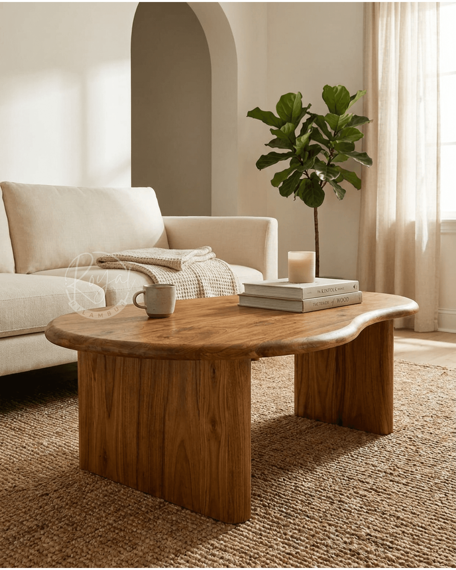 Royal Mougly Nilambur Teak Wood Coffee Table