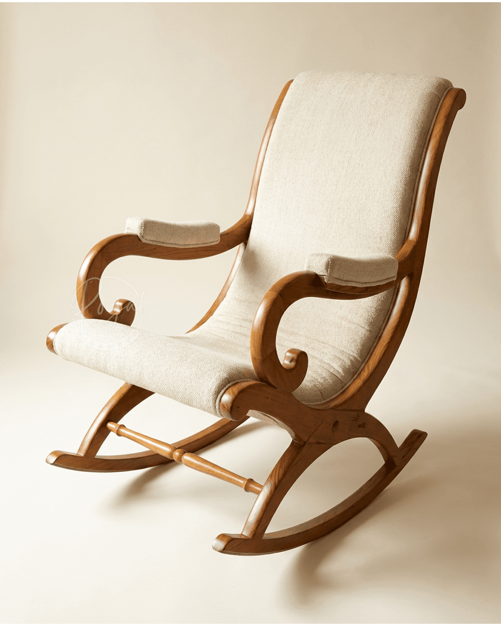 Royal Aurevia Nilambur Teak Wood Rocking Chair