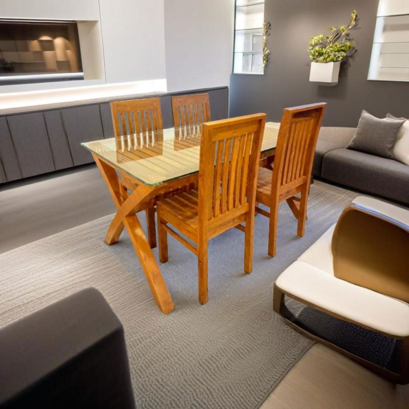 nilambur teak wood dining table