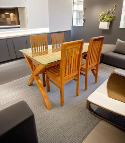 nilambur teak wood dining table