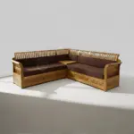 Royal Aksha corner sofa made from premium Nilambur teak wood