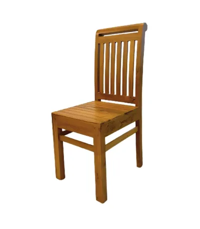 Wooden dining chair crafted from authentic Nilambur teak wood