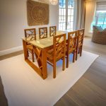 Royal Nirvana Nilambur Teak Wood Dining Table With Glass Top