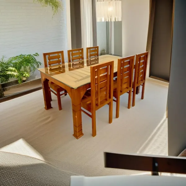 Royal Vyrona Nilambur Teak Wood Dining Table