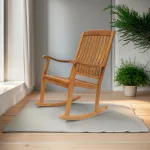 Teak wood rocking chair