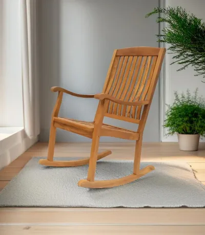 Teak wood rocking chair