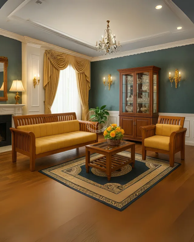 A side-by-side comparison of Nilambur teak wood and a generic teak wood, showcasing differences in color and grain.